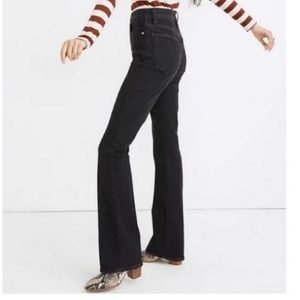 Madewell High Rise Skinny Flare Jeans Black Size 32 High Rise Stretch Boot